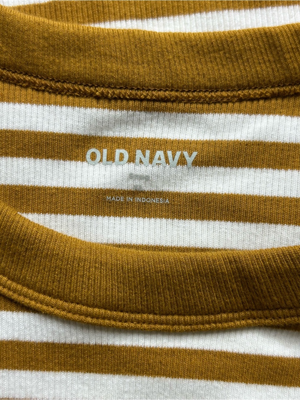Old Navy Snug Crew Neck Striped Long-Sleeve Tee Earthy Normcore NWT Sz XL Fitted - Picture 6 of 12